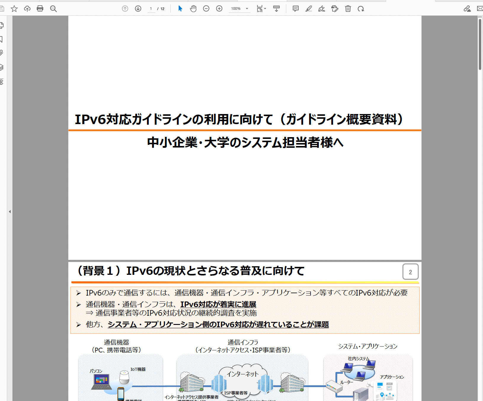 screenshot01 IPv6対応ガイドラインの利用に向けて